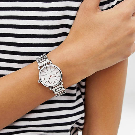  Shop Authentic Marc Jacobs Roxy White Dial Silver Steel Strap Watch for Women - MJ3568 - Luxxuri