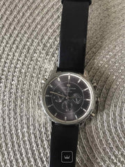  Shop Authentic Tommy Hilfiger Harrison Chronograph Black Dial Black Leather Strap Watch for Men - 1790875 - Luxxuri