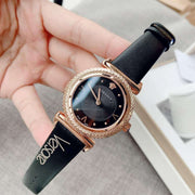  Shop Authentic Versace V-Motif Vintage Logo Black Dial Black Leather Strap Watch for Women - VERE00818 - Luxxuri