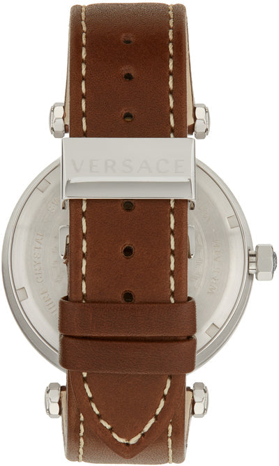  Shop Authentic Versace Greca Sport Analog Blue Dial Brown Leather Strap Watch For Men - VEZ300121 - Luxxuri