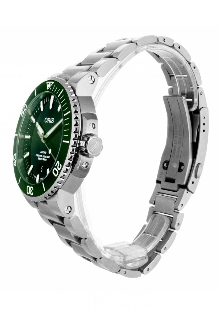  Shop Authentic Oris Aquis Date Green Dial Silver Steel Strap Watch for Men - 0173377304157-0782405PEB - Luxxuri