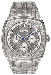  Shop Authentic Bulova Crystal Collection Phantom Silver Dial Silver Steel Strap Watch for Men - 96C002 - Luxxuri