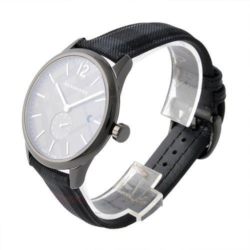  Shop Authentic Burberry The Classic Round Horseferry Black Dial Black Leather Strap Watch for Men - BU10010 - Luxxuri
