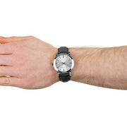  Shop Authentic Burberry The City White Dial Black Leather Strap Watch for Men - BU9008 - Luxxuri