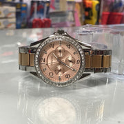  Shop Authentic Fossil Riley Multifunction Rose Gold Dial Two Tone Steel Strap Watch for Women - ES4145 - Luxxuri