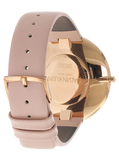  Shop Authentic Calvin Klein Full Moon Silver Dial Pink Leather Stap Watch for Women - K8Y236Z6 - Luxxuri