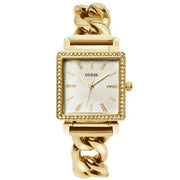  Shop Authentic Guess Vanity Diamonds Silver Dial Gold Steel Strap Watch for Women - W1030L2 - Luxxuri