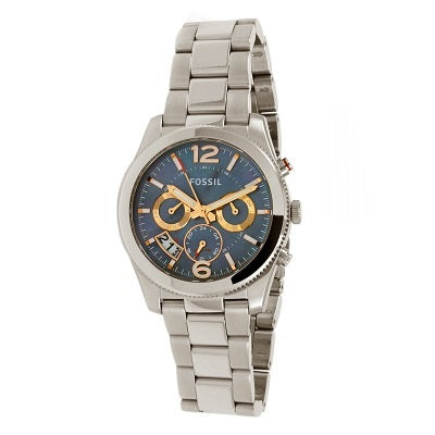  Shop Authentic Fossil Perfect Boyfriend Mother of Pearl Blue Dial Silver Steel Strap Watch for Women - ES3880 - Luxxuri