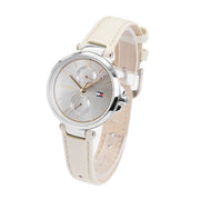  Shop Authentic Tommy Hilfiger Angela Silver Dial Cream Leather Strap Watch for Women - 1782123 - Luxxuri