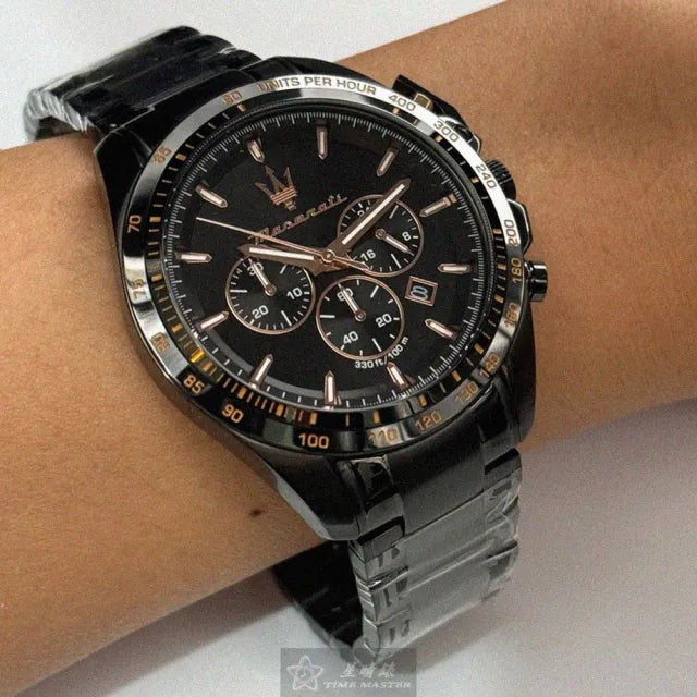  Shop Authentic Maserati Traguardo Chronograph Black Dial Black Steel Strap Watch For Men - R8873612048 - Luxxuri
