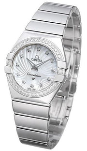  Shop Authentic Omega Constellation Quartz Diamonds Silver Dial Silver Steel Strap Watch for Women - 123.15.27.60.55.004 - Luxxuri