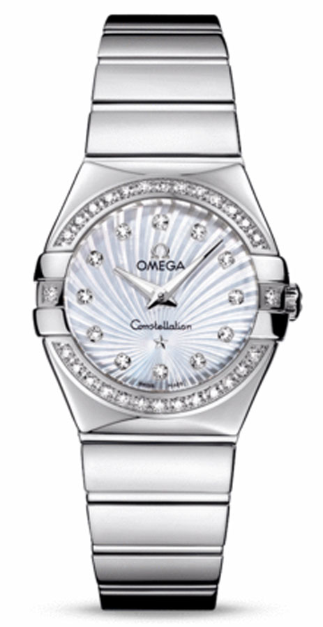  Shop Authentic Omega Constellation Quartz Diamonds Silver Dial Silver Steel Strap Watch for Women - 123.15.27.60.55.004 - Luxxuri