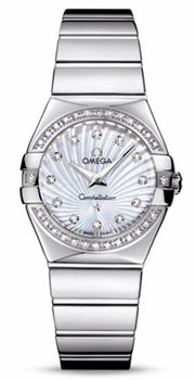  Shop Authentic Omega Constellation Quartz Diamonds Silver Dial Silver Steel Strap Watch for Women - 123.15.27.60.55.004 - Luxxuri
