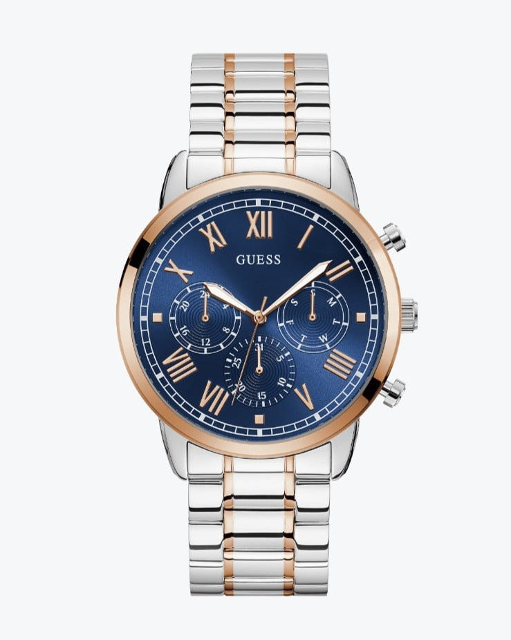  Shop Authentic Guess Hendrix Chronograph Blue Dial Two Tone Steel Strap Watch for Men - W1309G4 - Luxxuri