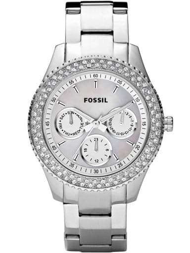  Shop Authentic Fossil Stella Silver Dial Silver Steel Strap Watch for Women - ES3588 - Luxxuri