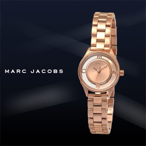  Shop Authentic Marc Jacobs Tether Transparent Rose Gold Dial Rose Gold Steel Strap Watch for Women - MBM3417 - Luxxuri
