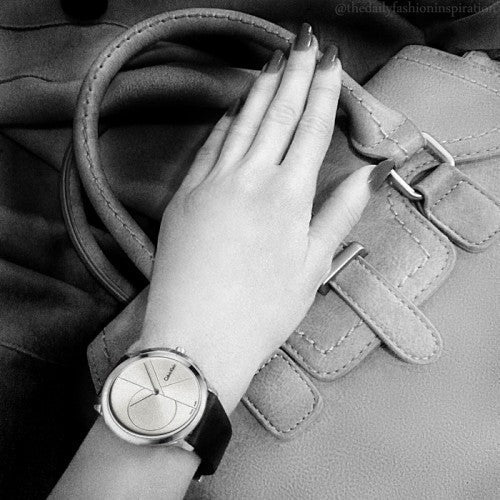  Shop Authentic Calvin Klein Minimal Silver Dial Brown Leather Strap Watch for Men - K3M221G6 - Luxxuri