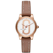  Shop Authentic Marc Jacobs Corie White Dial Brown Leather Strap Watch for Women - MJ1581 - Luxxuri