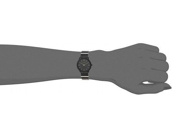  Shop Authentic Calvin Klein Minimal Black Dial Black Steel Strap Watch For Men - K3M524Z1 - Luxxuri