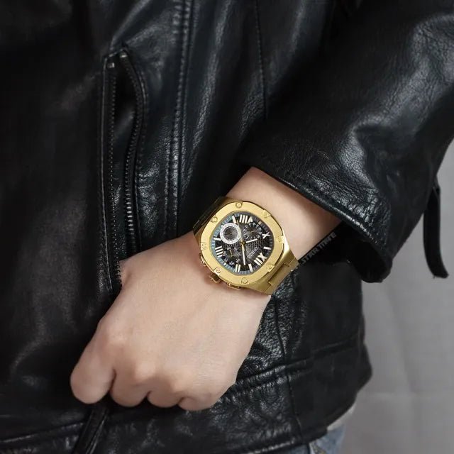  Shop Authentic Guess Headliner Multifunction Black Dial Gold Steel Strap Watch For Men - GW0572G2 - Luxxuri