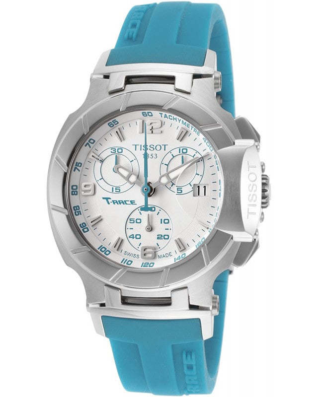  Shop Authentic Tissot T Race Chronograph White Dial Brown Rubber Strap Watch for Women - T048.217.17.017.02 - Luxxuri