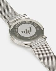  Shop Authentic Emporio Armani Minimalist Quartz Blue Dial Silver Steel Strap Watch For Men - AR11571 - Luxxuri