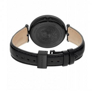  Shop Authentic Versace Palazzo Empire Black Dial Black Leather Strap Watch for Women - VCO050017 - Luxxuri