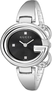  Shop Authentic Gucci Guccissima Black Dial Silver Steel Strap Watch For Women - YA134301 - Luxxuri