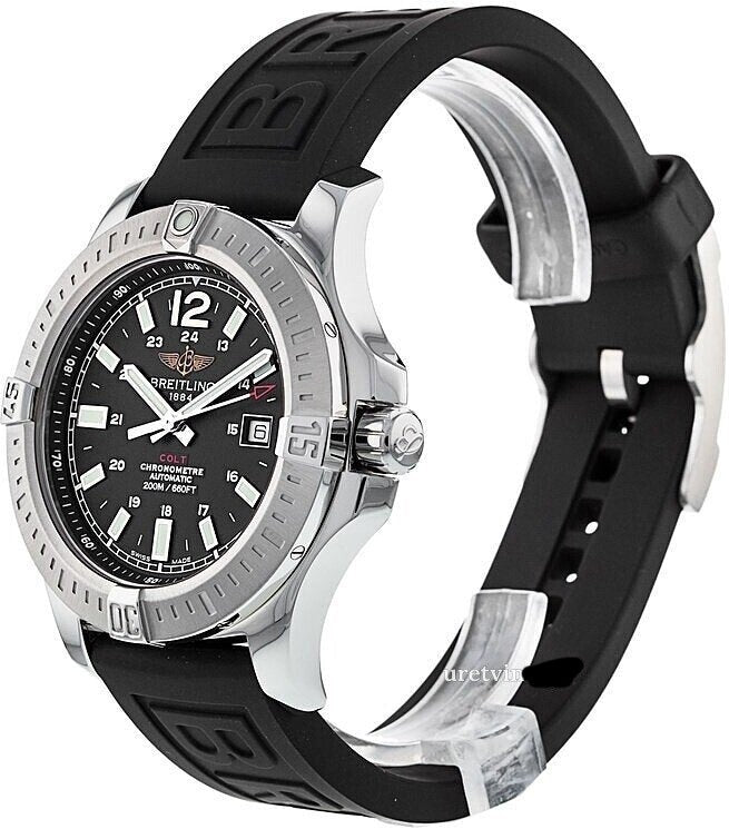  Shop Authentic Breitling Colt Automatic 44mm Black Dial Rubber Strap Mens Watch - A1738811/BD44/152S - Luxxuri