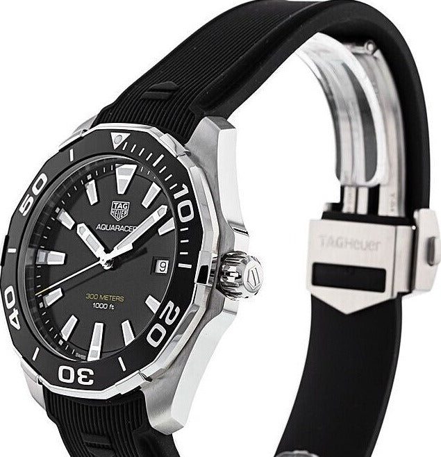 Shop Authentic Tag Heuer Aquaracer Quartz Black Dial Black Rubber Strap Watch for Men -  WAY101A.FT6141 - Luxxuri