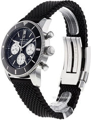  Shop Authentic Breitling Superocean Heritage B01 Chronograph 44 Black Dial Black Mesh Bracelet Watch for Men - AB0162121B1S1 - Luxxuri