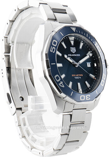  Shop Authentic Tag Heuer Aquaracer Blue Dial Watch for Men - WAY101C.BA0746 - Luxxuri
