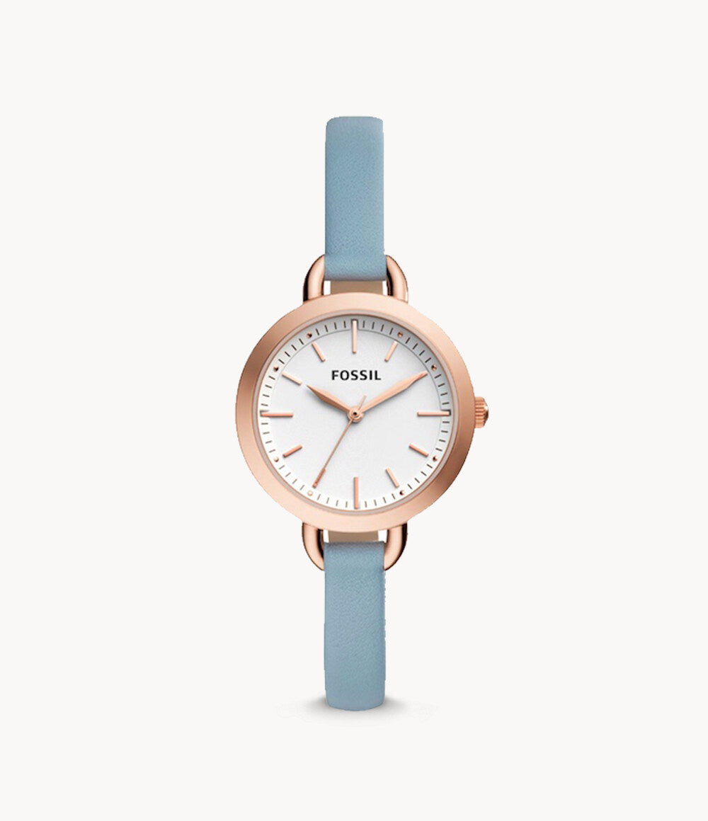  Shop Authentic Fossil Classic White Dial Blue Leather Strap Watch for Women - BQ3327 - Luxxuri