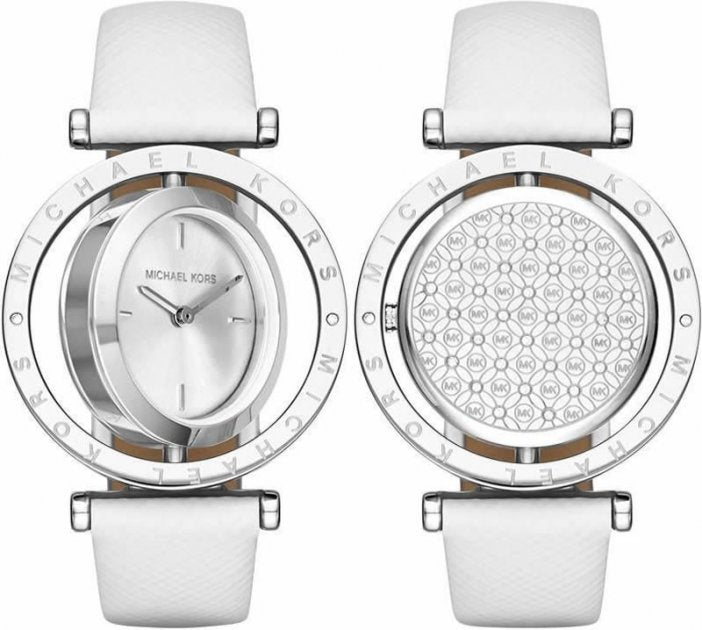  Shop Authentic Michael Kors Averi Silver Dial White Leather Strap Watch for Women - MK2524 - Luxxuri