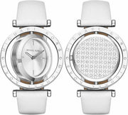  Shop Authentic Michael Kors Averi Silver Dial White Leather Strap Watch for Women - MK2524 - Luxxuri