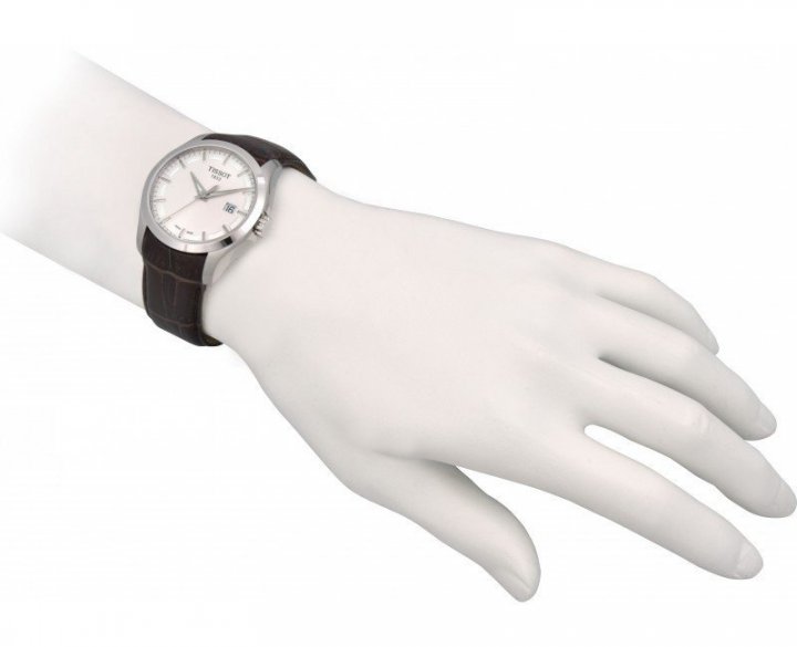  Shop Authentic Tissot T Classic Couturier Chronograph White Dial Brown Leather Strap Watch For Men - T035.410.16.031.00 - Luxxuri