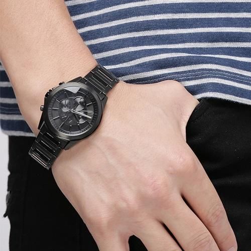  Shop Authentic Armani Exchange Drexler Chronograph Black Dial Black Steel Strap Watch For Men - AX2601 - Luxxuri