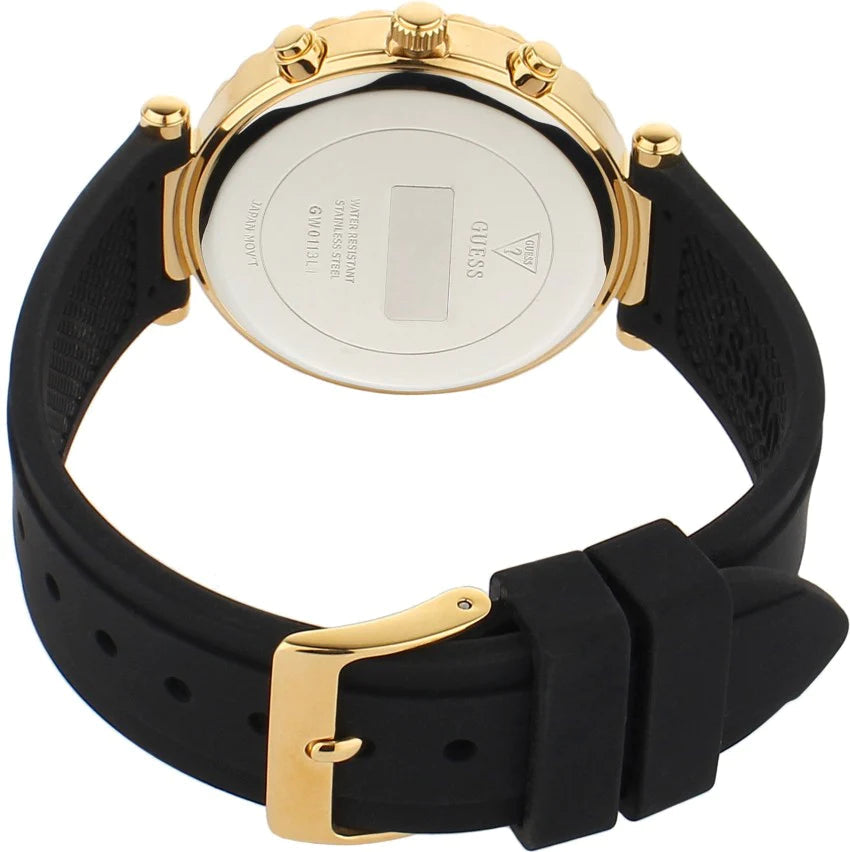  Shop Authentic Guess Solstice Green Dial Black Rubber Strap Watch for Women - GW0113L1 - Luxxuri
