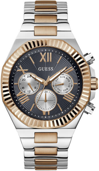  Shop Authentic Guess Equity Multifunction Black Dial Two Tone Steel Strap Watch For Men - GW0703G4 - Luxxuri
