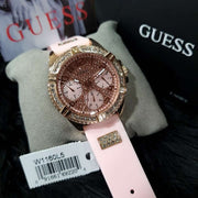  Shop Authentic Guess Frontier Diamonds Rose Gold Dial Pink Rubber Strap Watch For Women - W1160L5 - Luxxuri