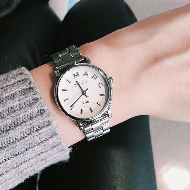  Shop Authentic Marc Jacobs Baker White Dial Silver Steel Strap Watch for Women - MBM3246 - Luxxuri
