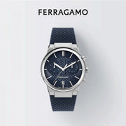  Shop Authentic Salvatore Ferragamo Sapphire Chrono Blue Dial Blue Rubber Strap Watch for Men - SFME00923 - Luxxuri
