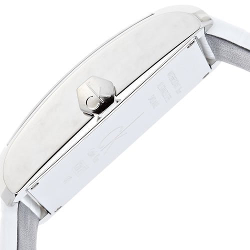  Shop Authentic Calvin Klein Window White Dial White Leather Strap Watch for Men - K2M21120 - Luxxuri