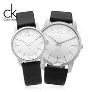  Shop Authentic Calvin Klein City White Dial Black Leather Strap Watch For Men - K2G211C6 - Luxxuri