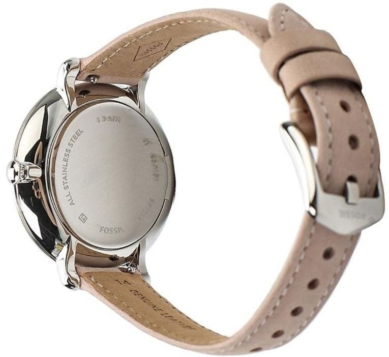  Shop Authentic Fossil Jacqueline Blush Mother of Pearl Dial Pink Leather Strap Watch for Women - ES4151 - Luxxuri