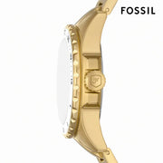  Shop Authentic Fossil Blue Dive Three Hand White Dial Gold Steel Strap Watch For Women - ES5350 - Luxxuri
