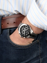  Shop Authentic Hugo Boss Ikon Black Dial Silver Steel Strap Watch for Men - 1512965 - Luxxuri