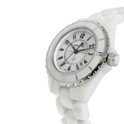  Shop Authentic Chanel J12 Ceramic White Dial White Steel Strap Watch for Women - J12 H0968 - Luxxuri