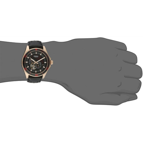 Coach Sullivan Chronograph Black Dial Black Leather Strap Watch for Men - 14602087