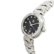  Shop Authentic Tag Heuer Link Quartz Diamonds Black Dial Silver Steel Strap Watch for Women - WAT1410.BA0954 - Luxxuri